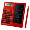 IPepul Scientific Calculators for Students, Red Math Calculator with Notepad,10-Digit