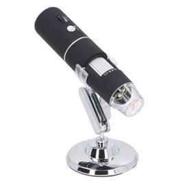 Wireless Digital Microscope 50 to 1000X 2MP HD WiFi Portable Handheld USB Coin Microscope Camera Magnifier with Dual Stand for Android for IOS Black