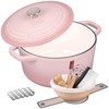 VORRINGARD Enameled Cast Iron Dutch Oven Pot with Lid, for
