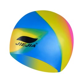 JIEJIA Silicone Swim Cap for Womens Men, Suitable for 99% Adults, Age 14 Above, Comfortable Type Swimming Caps