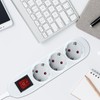 European Power Strip 3 Way ABS and Copper Multiple Outlet
