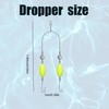 CHAOTEMAI Pack of 5 Double-Hook Reverse Bottom Rig, Double Hook