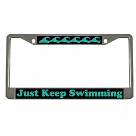 Just Keep Swimming License Plate Frame License Plate Beach License Plate Holder Car Accessories License Plate