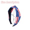 Guqqeuc American Flag Headband Knotted Patriotic Headbands for Women Girls