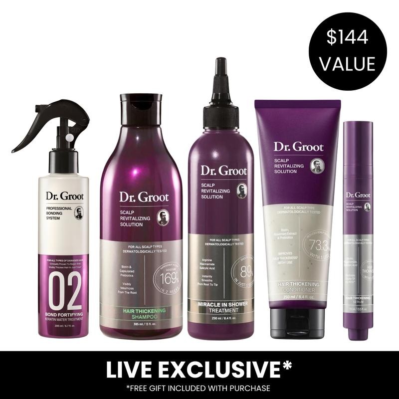 Dr. Groot Complete Set + Professional Bonding System Keratin Water