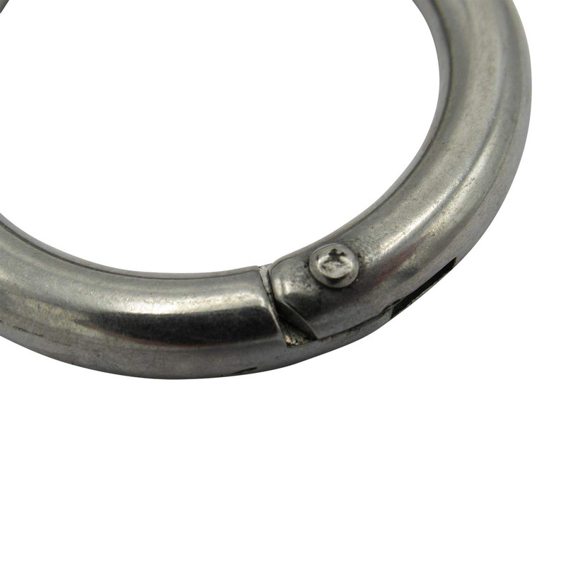 Stainless Steel Split Ring with Clip & Pin 6MM x