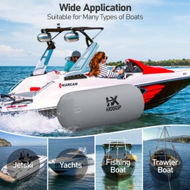 HXDOGSP Inflatable Boat Fender for Docking: 5FT Heavy Duty Boat Bumpers for Dock - Large Boat Fenders for Fishing Boats/Jet Skis/Yacht/Pontoon Boat (18"x40")