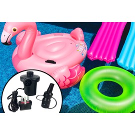 240V Electric Pump - Portable Camping Inflatable Airbed Mattress Swimming Paddling Pool Ball Tent Kayak Inflator Pump - By Redwood