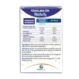 Vitamina D3 ONEDROP frasco con 10 mL, 400 UI