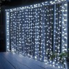 Dazzle Bright 300 LED Curtain String Lights, Christmas Fairy Lights