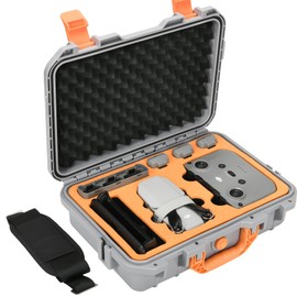 Drone Case for DJI Mini 2 SE: Waterproof Hard Travel Cases with Custom Foam for DJI Mini 4k/2 Fly Combo, Large Carrying Box for Drone, Batteries, Charger, Cable, Propeller & Accessories (Case Only)