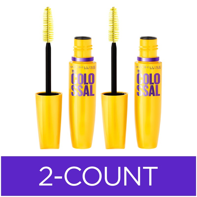 Maybelline Volum' Express Colossal Washable Mascara Makeup, Volumizing, Classic Black,