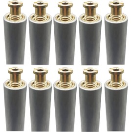 Poolzilla 10 Pack 10” Aluminum Tube with Brass Anchor for Pool Safety Cover Installation, Anchor Installation for Loose Ground or with Pavers, Extra Long