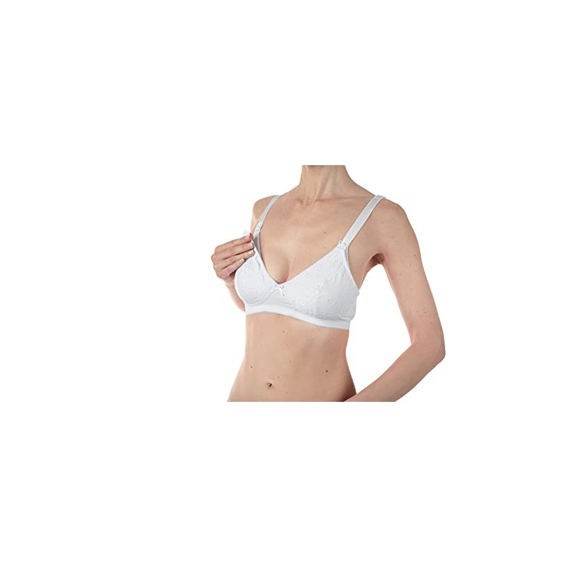 Chicco Cotton Nursing Bra Size 5C, White, 5C