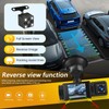 CAMECHO WiFi Dash Cam Front and Rear Inside, 3 Channel
