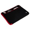 Protective Padded Black Red Shock Absorbing 13-inch Laptop Sleeve for