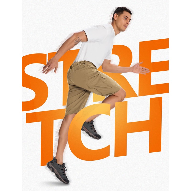 Moosehill Mens-Hiking-Shorts Cargo Lightweight Water Resistant Quick Dry Big &