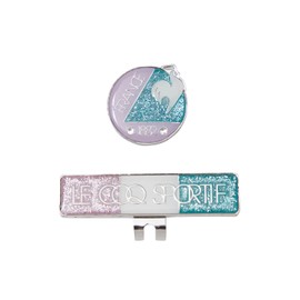Coq Sportif Golf LG5FAZ62L Marker, Clip Type, Base, Rhinestone, Sparkling, Cute, Round Golf, PP00 (purple), F