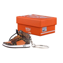 MPK 3D Mini Shoe Key Chain Novelty Funny Gadget Decoration Birthday Children's Day Kids Party Gift,Brown(Single Shoes),smini, brown (single shoe)