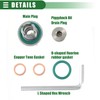 QUARKZMAN Oil Drain Plug Set Oversize Piggyback Oil Pan Self-Tapping