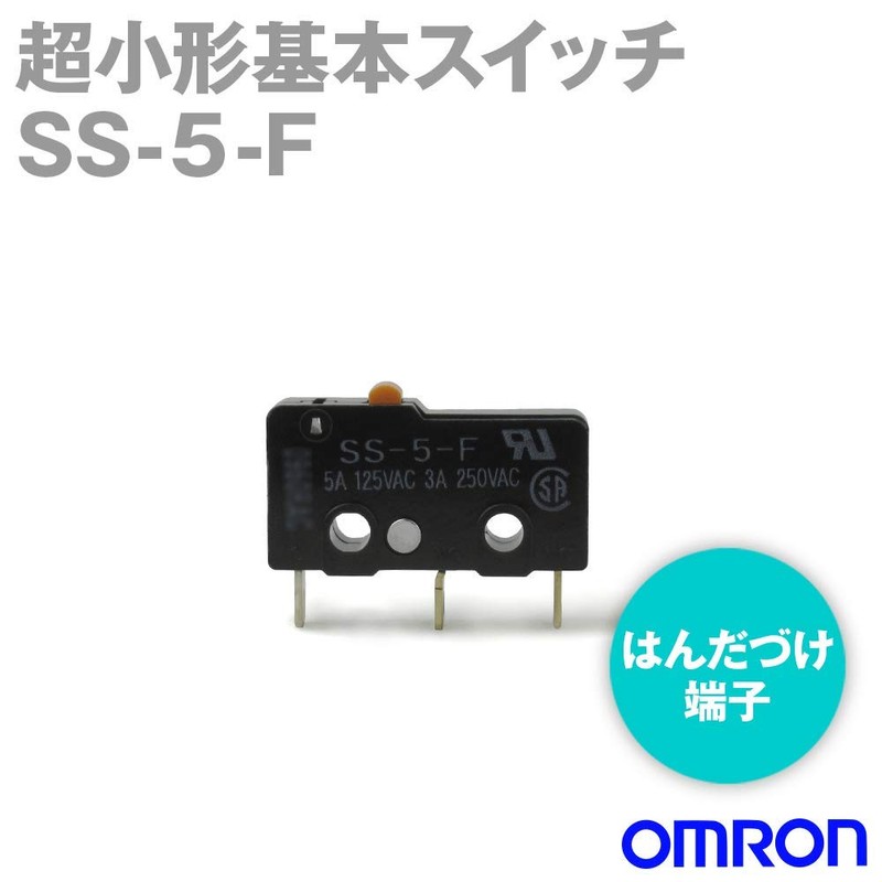 Omron SS-5-F Ultra-Compact Basic Switch 5A Pin Push Button 0.49N