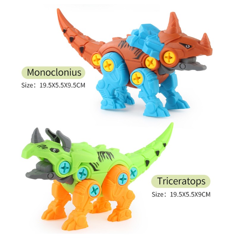Kids Disassemble Dinosaur Set Flexible Improve Imagination Educational Dinosaur Blocks