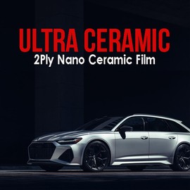 United Ultra Ceramic Window Tint 2PLY Nano Ceramic Film 15% 20Inch (Width) x 100Feet/Roll with High Heat Rejection 80-95% IRR - Car Window Tint Blocks UV/IR Rays Color Stability Adhesive Film