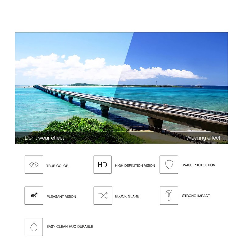 OSAGAMA Fashion Sunglasses Small Rectangular Rimless Glasses for Men and