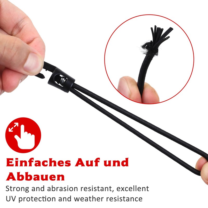 20 Pcs Small Bungee Cords with Hooks 15cm, Short Bungees
