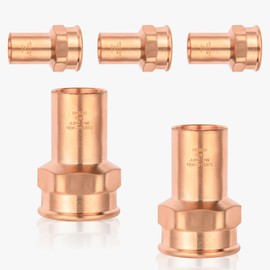 (Pack of 5) EFIELD 3/4" FTG Press x 3/4" Female Copper Street Adapters,(PRESS057)