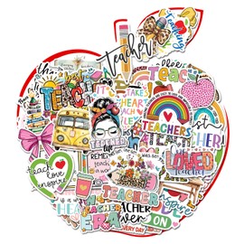 100PCS Teacher Stickers, Aesthetic Teacher Appreciation Stickers Vinyl Waterproof for Journal Scrapbook Water Bottle Laptop Skateboard Phone Gifts for Teens Girls Kids Adult