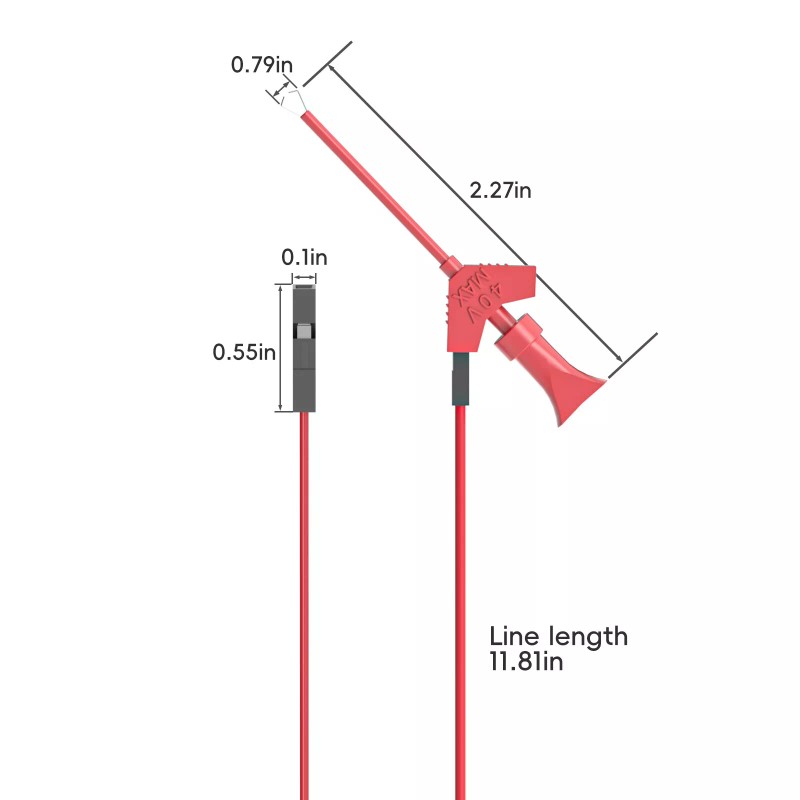 Peakelect SMD IC Test Hook Clips with Silicone Jumper Wires