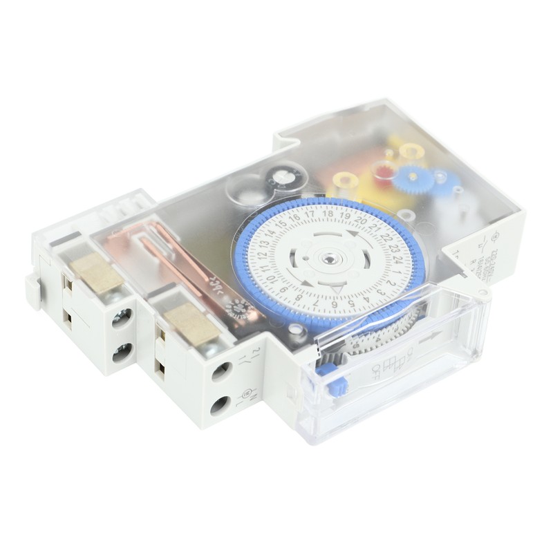 Time Switch Transparent 24h Mechanical Timer Switch with Battery for