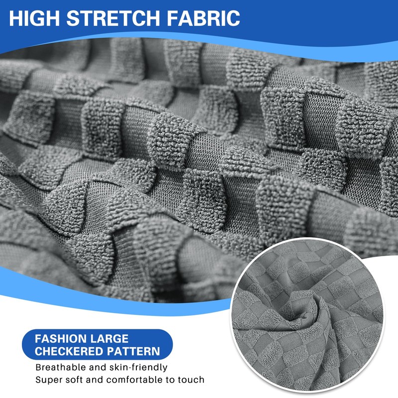 MAXIJIN 3 Piece Stretch Couch Covers for 2 Cushion Couch