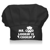 CREATCABIN Black Chef Hat Adults Adjustable Baker Hat Kitchen Catering