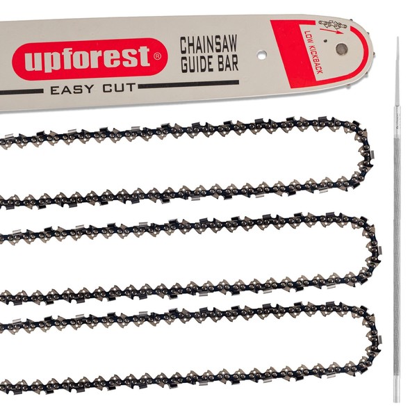 UPFOREST 10 Inch Chainsaw Chains and Guide Bar, Replacement Chain