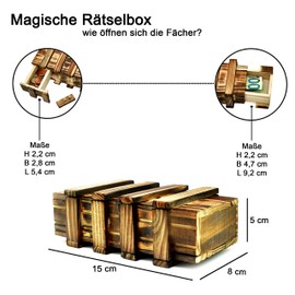 Magic Wooden Gift Box Money Gift Packaging Puzzle Box Large 2 Secret Compartments for Money Gifts Vouchers Jewellery Mystery Puzzle Game Wedding Birthday Gift