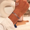 ZULRI 92.5 - Hilo azul infinito de plata pura para