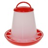 Olba B.V. Plastic Hopper Feeder with Lid, 1 kg, Red/White