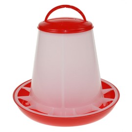Olba B.V. Plastic Hopper Feeder with Lid, 1 kg, Red/White