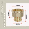 Bwintech 2 Pcs 3/4" Female to 1/2" Male BSP Thread