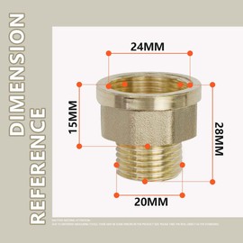 Bwintech 2 Pcs 3/4" Female to 1/2" Male BSP Thread Brass Hex Bushing Reducing Connector for Pipe Connecting Conversion