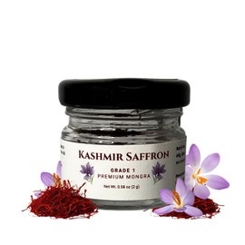 Kashmiri Saffron - Premium Grade A+ All Red Saffron Threads, GI TAG Verified (2 Grams) - Ideal for Tea, Paella, Rice, Desserts, Golden Milk, and Risotto