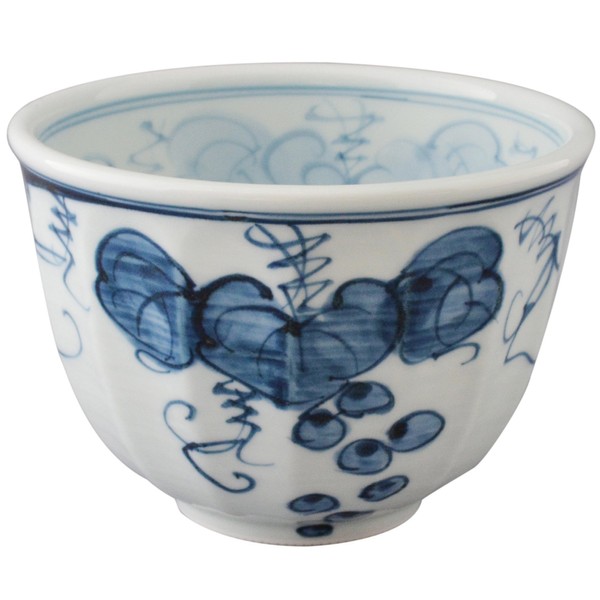 Hasami Ware Issei Kiln Rice Bowl with Grapes Inside and