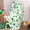 St Patrick's Day Blanket Shamrock Flannel Throw Blanket 60"x50" Clover