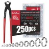 250PCS Single Ear Hose Clamp Kit with Storage Box &