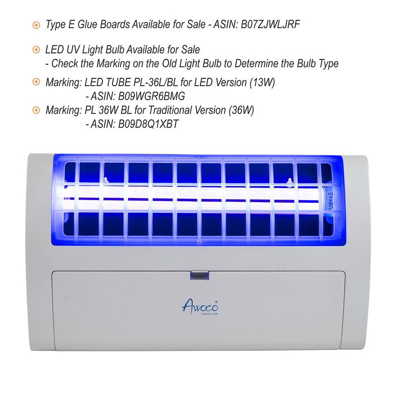 Awoco LED 13 W Wall Mount Sticky Fly Trap Lamp
