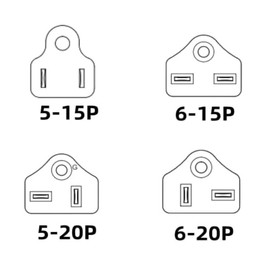 Toptekits White NEMA 6-15P Universal Plug Adapter 110-250V 15A,Universal World to North American US NEMA 6-15P Electrical Plug Adapter Converter (6-15P White)