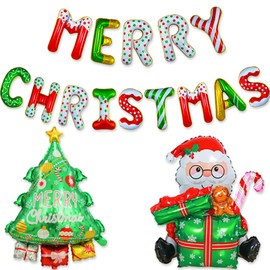 25PCS Christmas Candy Balloons Candy Christmas Decorations,Red Green Candy Cane Foil Balloons for Christmas Party Decor Christmas Balloons Decorations