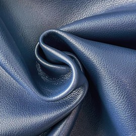 Faux Leather Fabric 1 Yard Soft Plain PU Marine Vinyl 0.9mm Thick Perfect for Sofas, Car Seat Covers, Upholstery, Sewing and DIY Projects - 137cm x 91cm (Dark Blue)